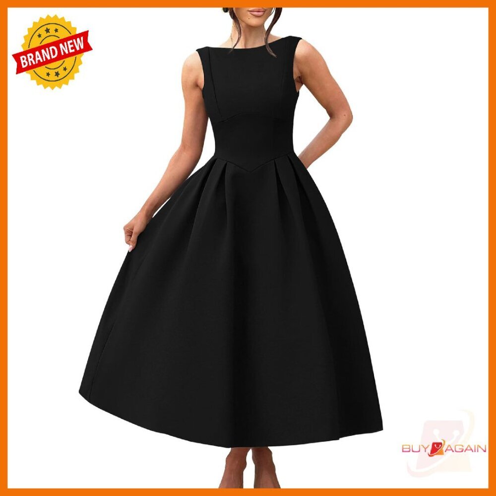 Sleeveless Backless A-Line Evening Dress Size S Prom Party Cocktail